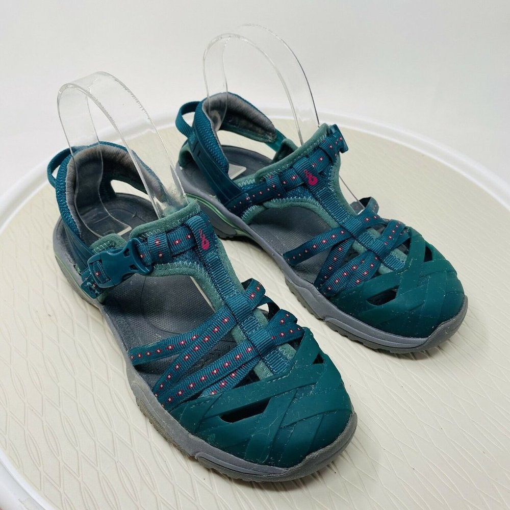 Ahnu Lagunitas Sandals Size 6 Deep Teal Athletic Water Hiking Blue Comfort Shoes